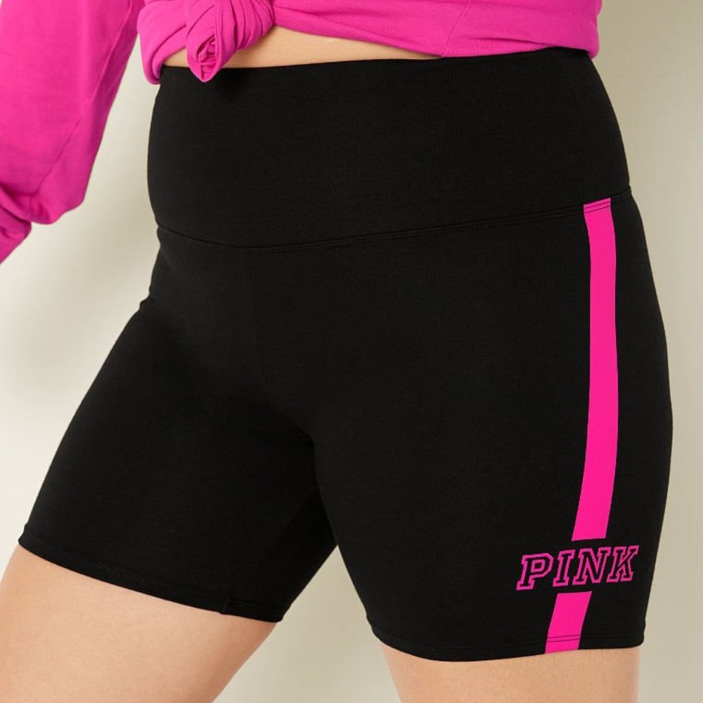 VS PINK High Waist Cotton Bike Short - Picture 2 of 3